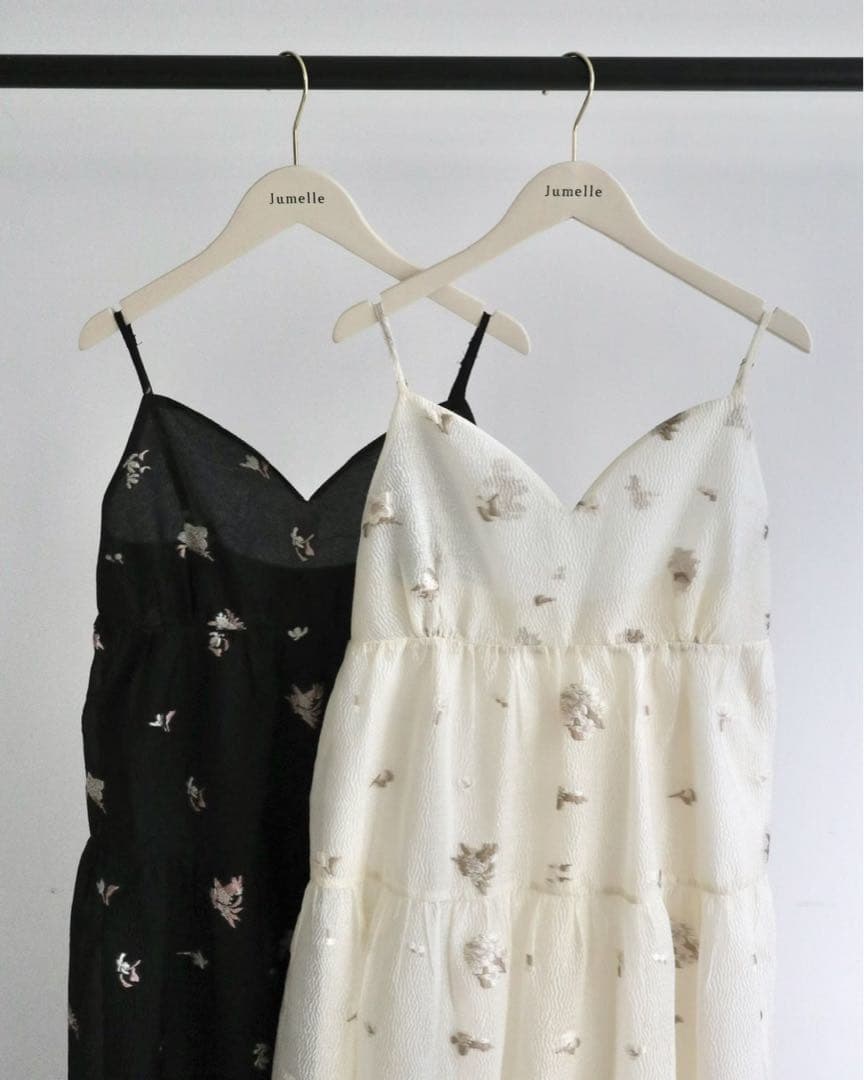【完売色】jumelle ティアードキャミドレス ブラック