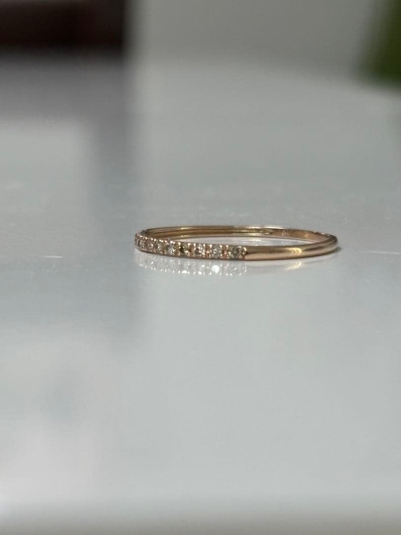 極細エタニティ:K18 ゴールド ダイヤモンドリング