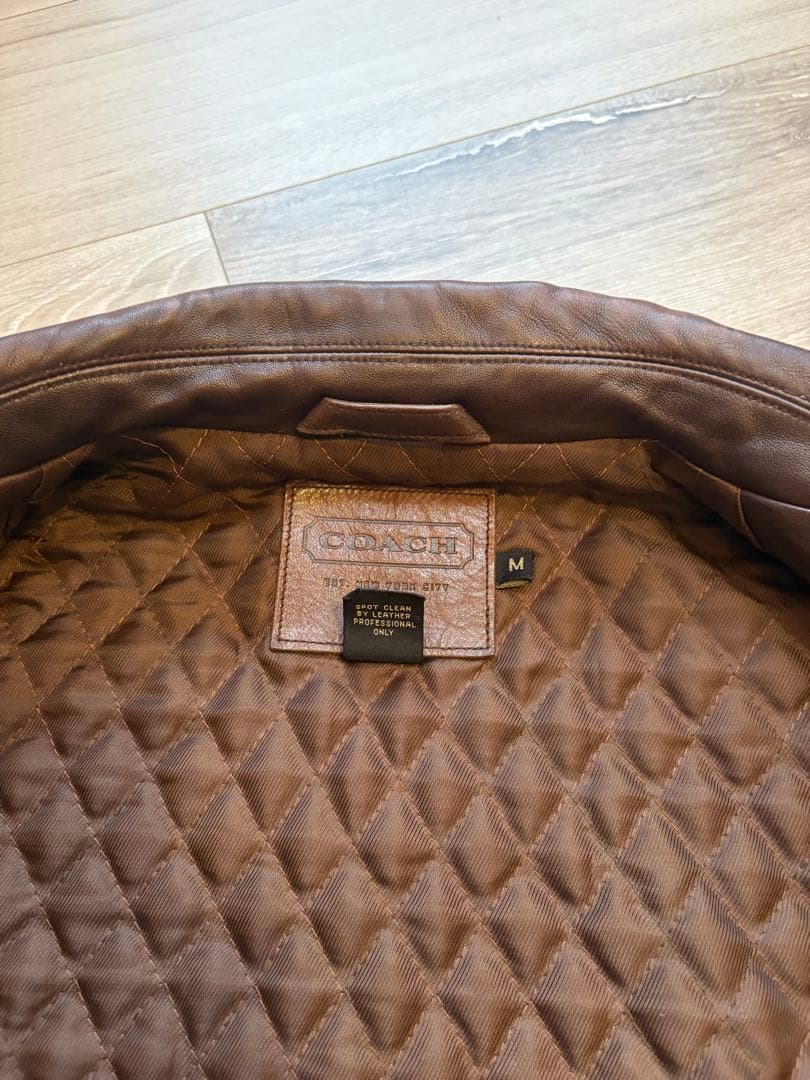 COACHブラウンレザージャケット Mサイズ