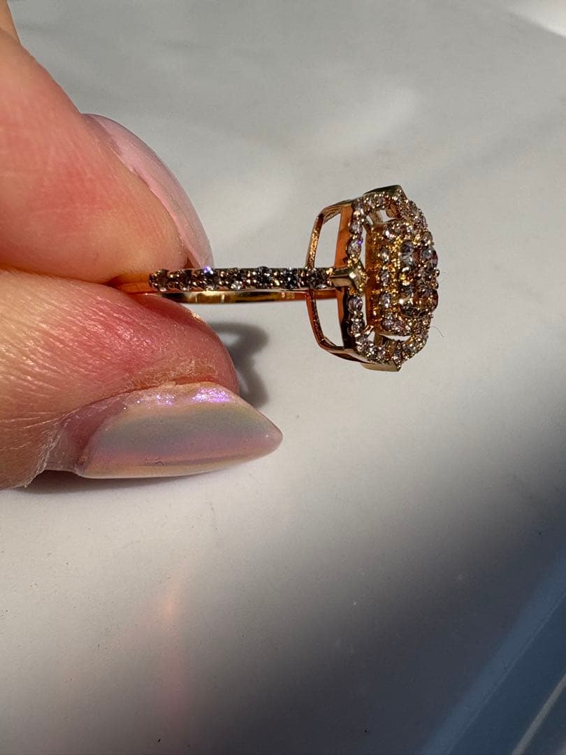 k18ゴールド✨ダイヤ取り巻き0.4ct✨キランキランリング❣️