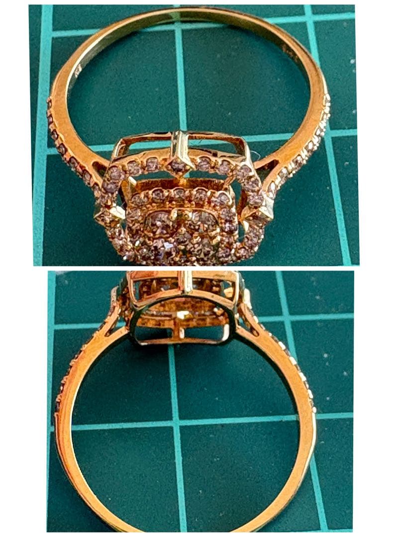 k18ゴールド✨ダイヤ取り巻き0.4ct✨キランキランリング❣️