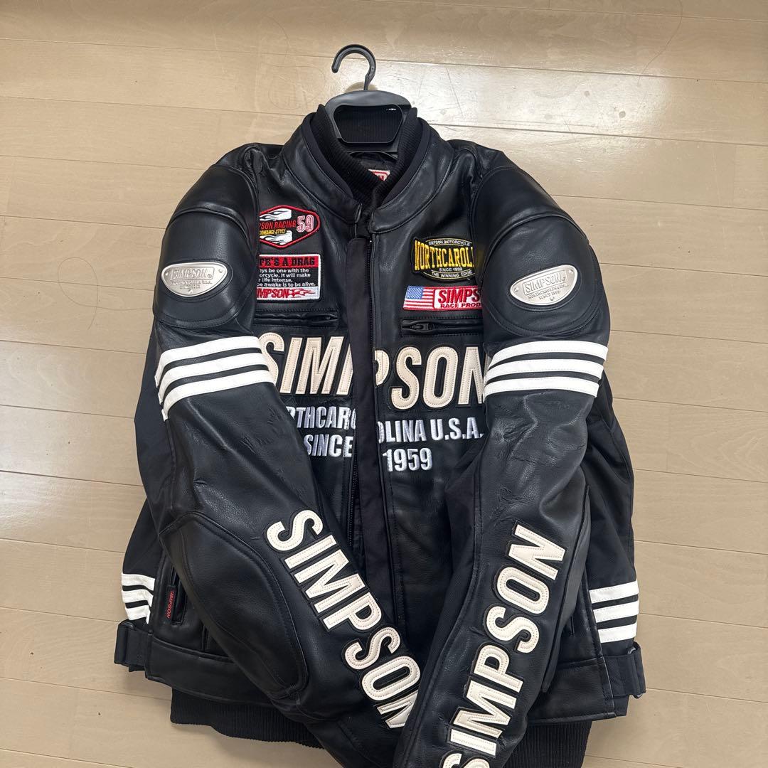 SIMSON レザージャケット ブラック　シンプソン　サイズLW