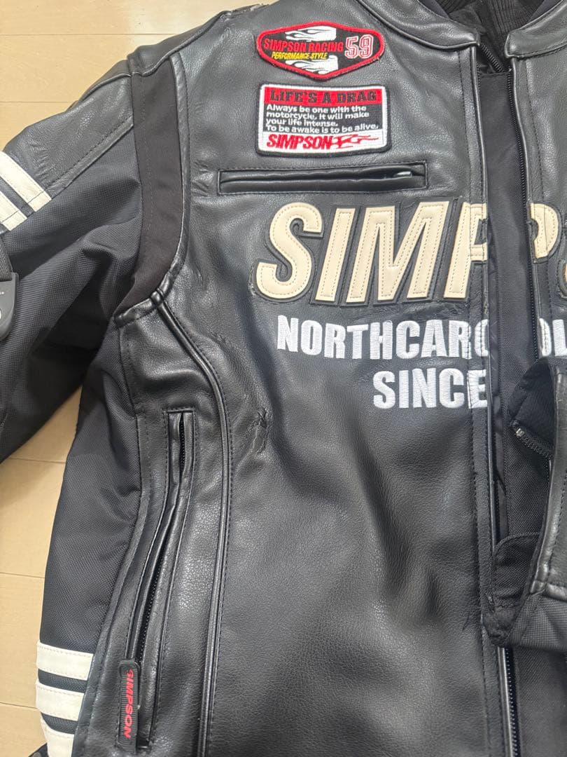 SIMSON レザージャケット ブラック　シンプソン　サイズLW
