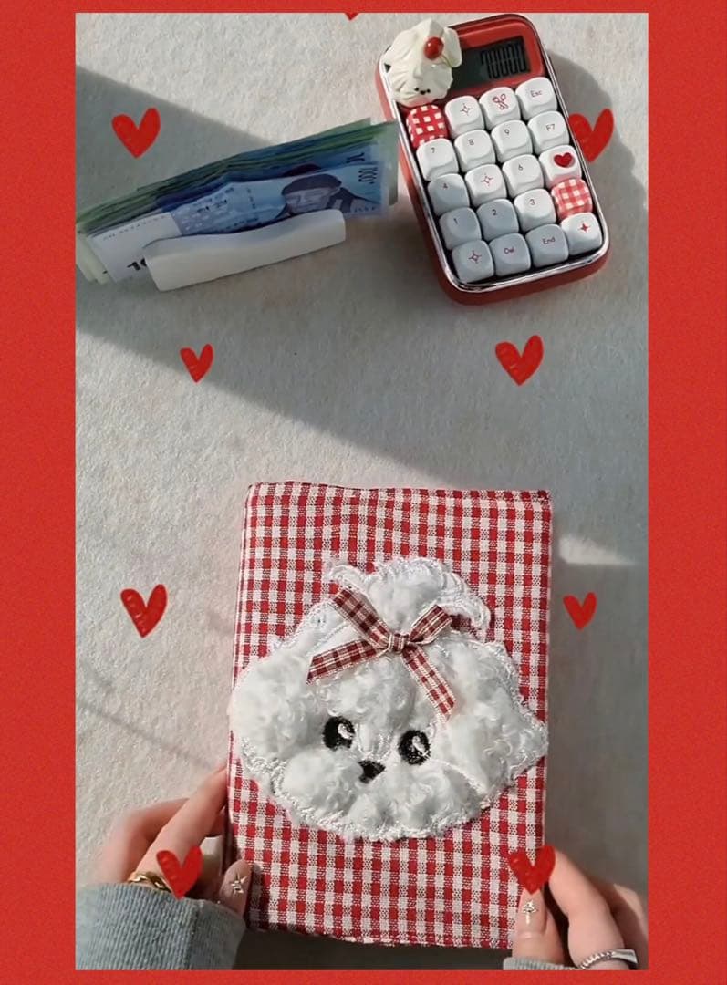 A6キュートパピー ふわふわわんちゃん バインダーカバー&バインダー&リフィル