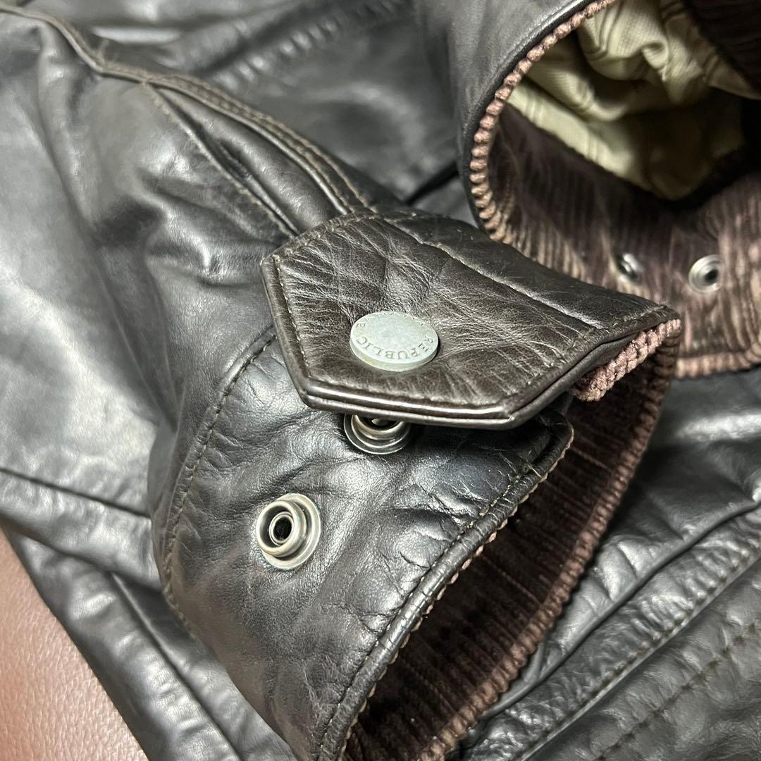 バナナリパブリック　レザージャケット　フィールドジャケット　ミリタリージャケット