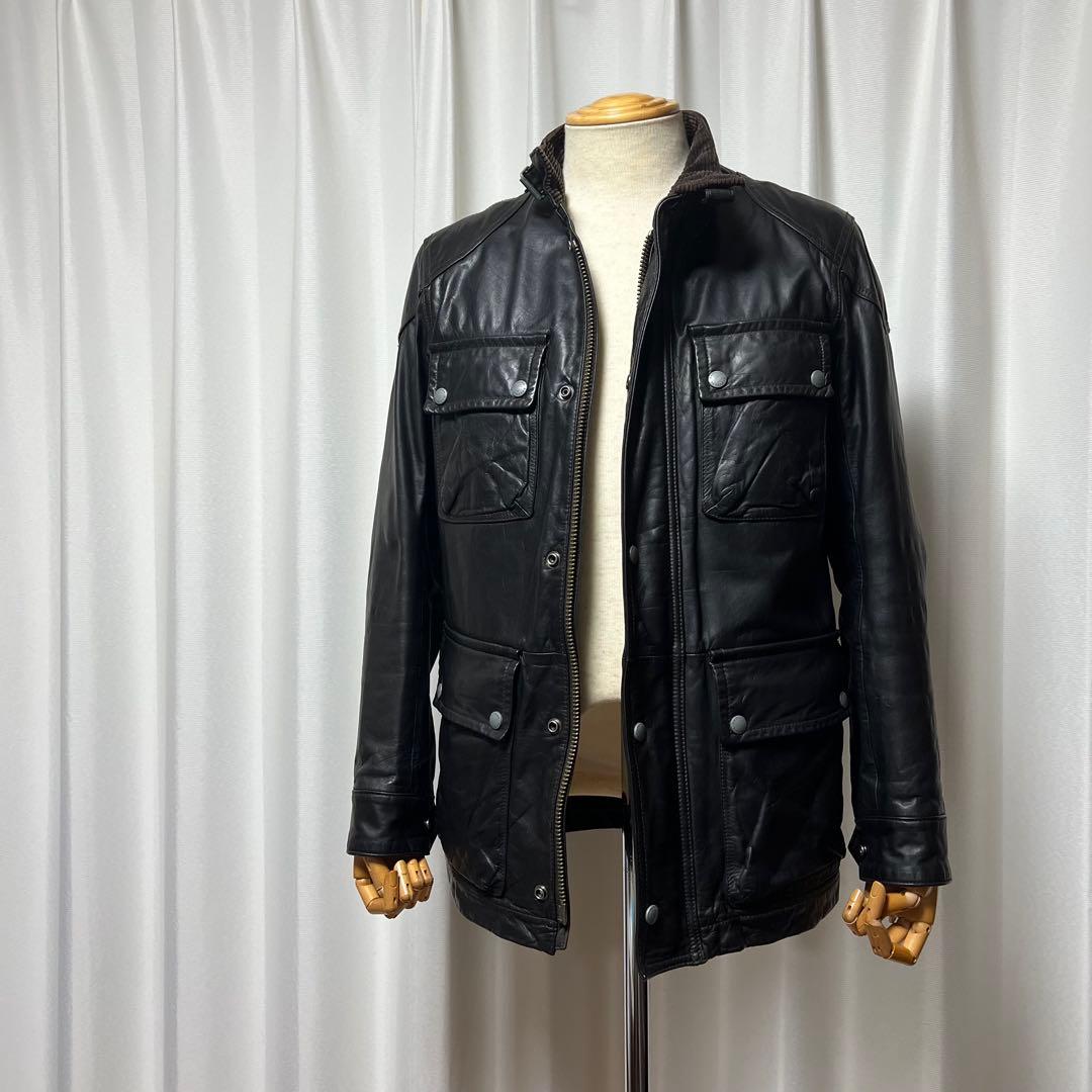 バナナリパブリック　レザージャケット　フィールドジャケット　ミリタリージャケット