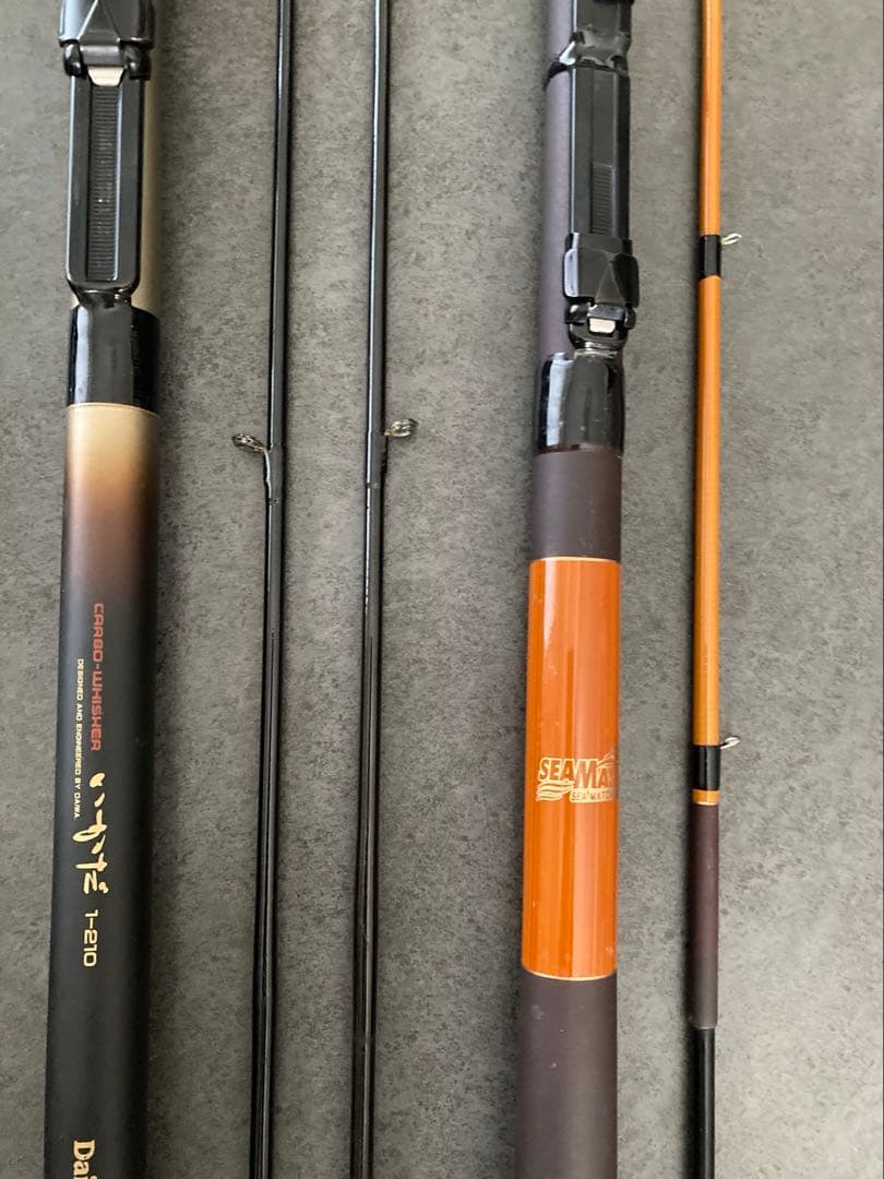 チヌ　イカダ竿　3本　リールセット