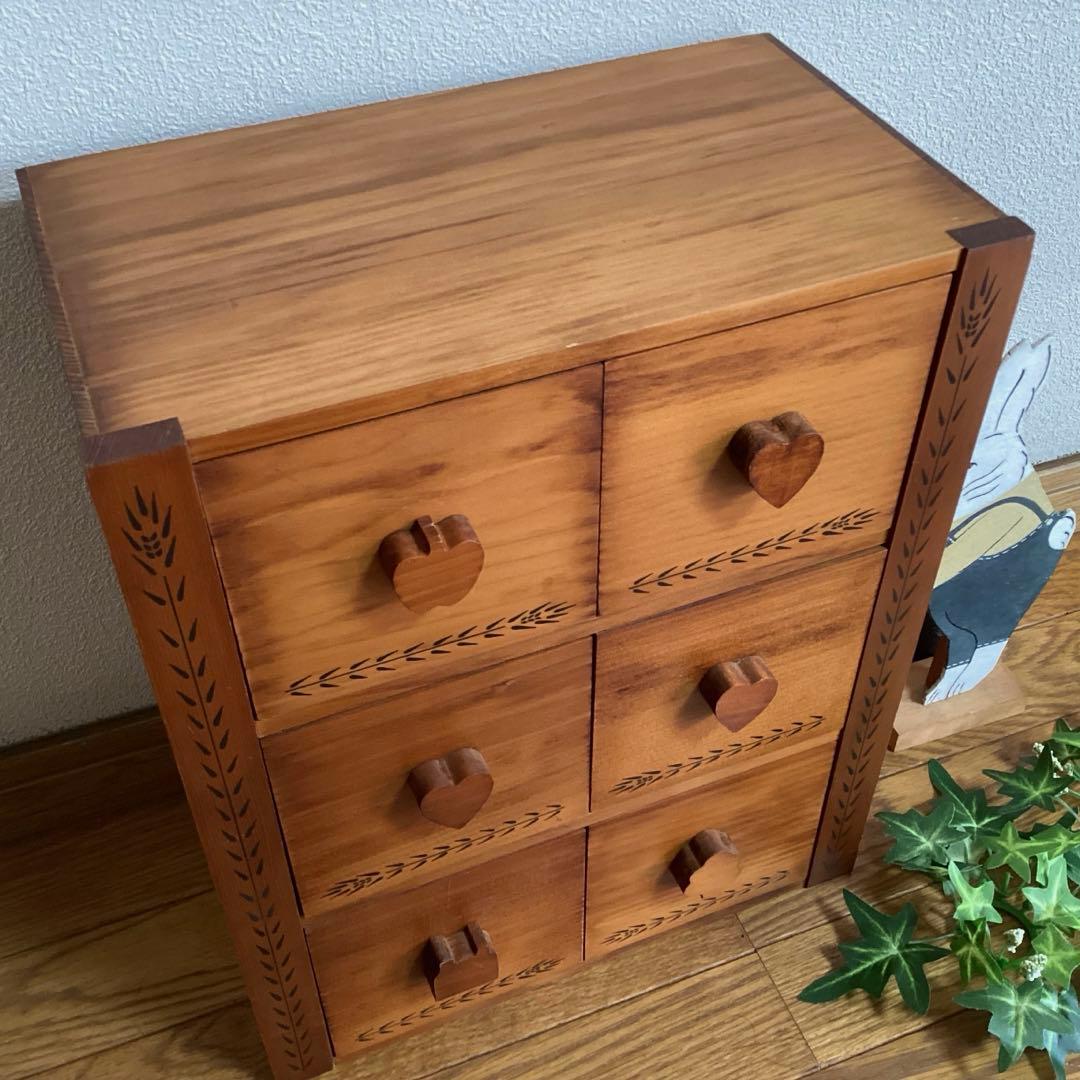 カントリー雑貨　木製　小物入れ