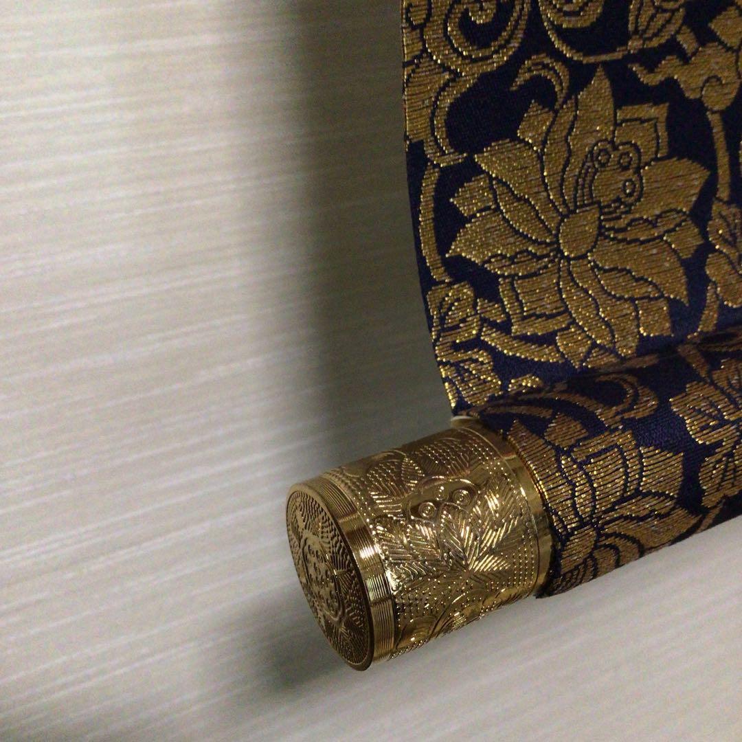 No5489 掛軸　在印　松涛漌画　白衣観音像　絹本　共箱　仏教美術　送料無料