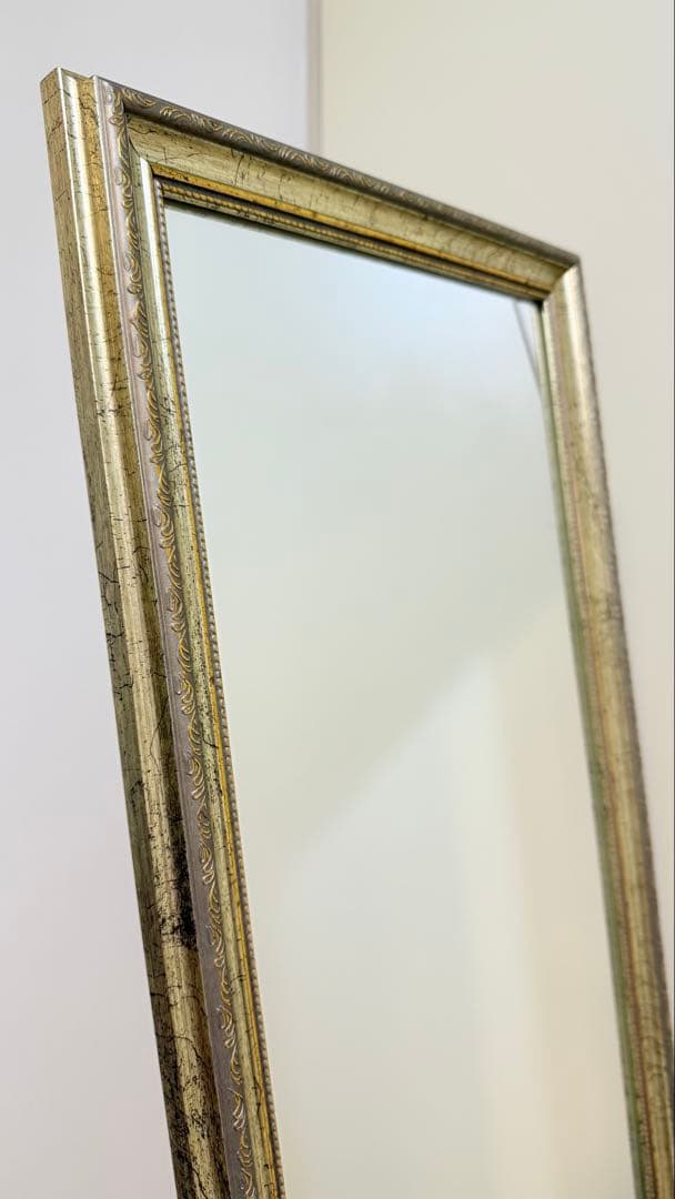 全身鏡 ゴールドフレーム アンティーク調 姿見 スタンドミラー