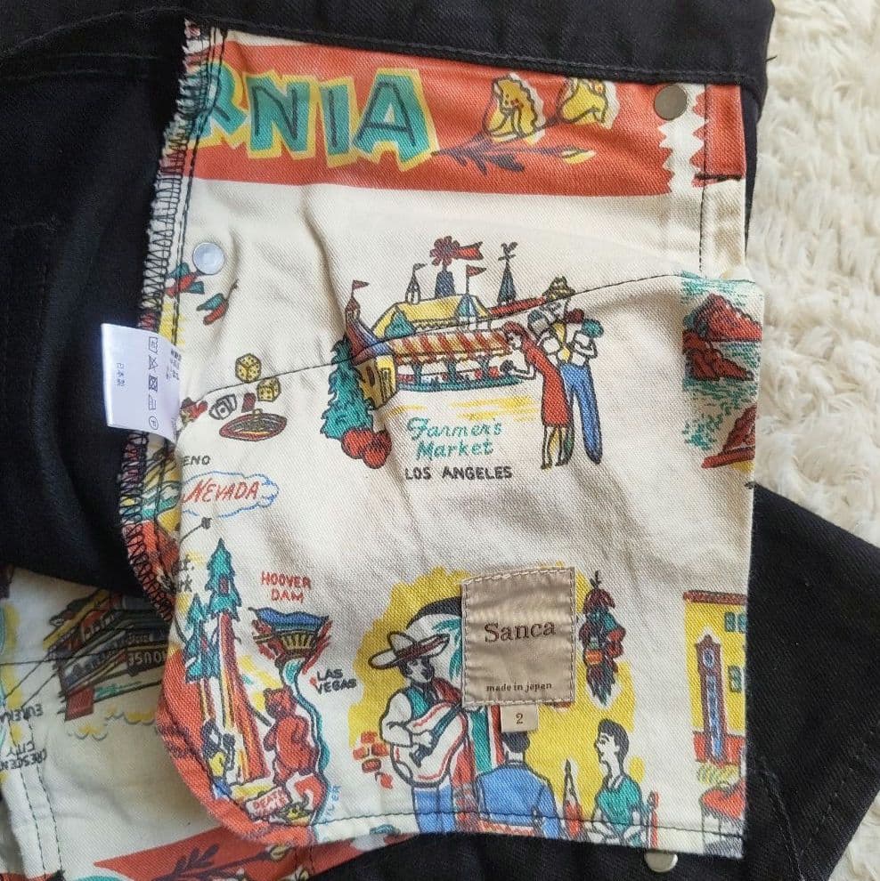 Sanca/サンカ テーパード ブラック セルビッチ 2