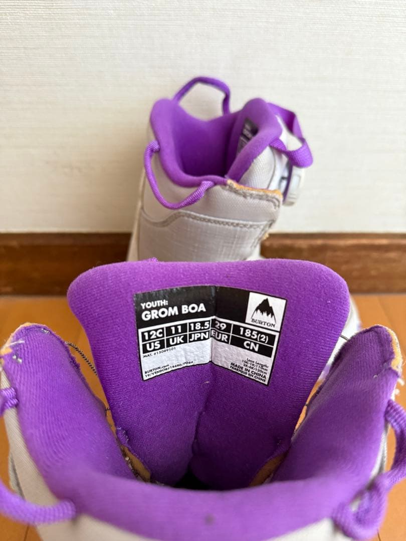 Burton キッズスノーボード3点セット ボード90㎝　ブーツ18.5㎝