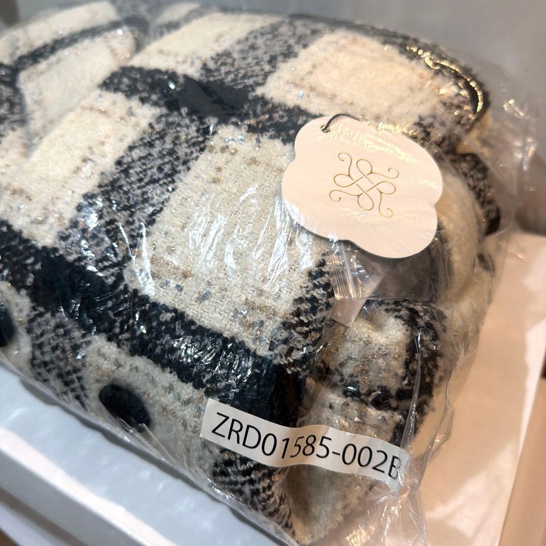 最終値下げ！ randy プレイツイードファーポンチョ S