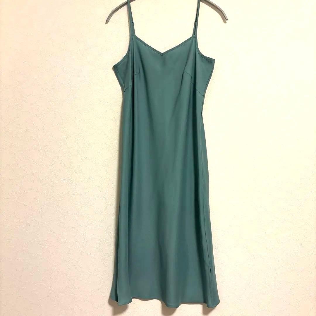 Diagram／グレースコンチネンタルレース切替ワンピースグリーン36上品 美品