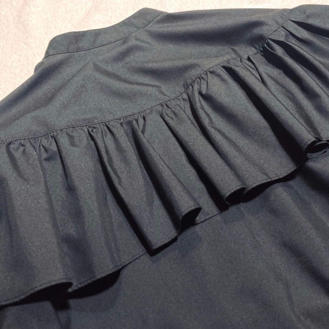 【美品】　ラウンジドレス　Loungedress フリルブラウス　バンドカラー