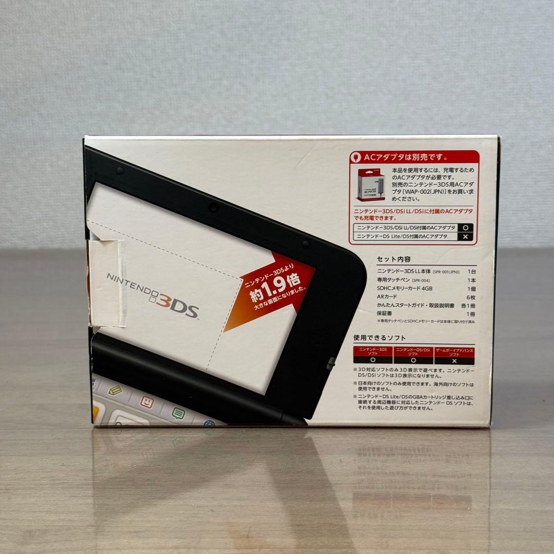 6-031 ニンテンドー3DS LL レッド×ブラック 箱付き