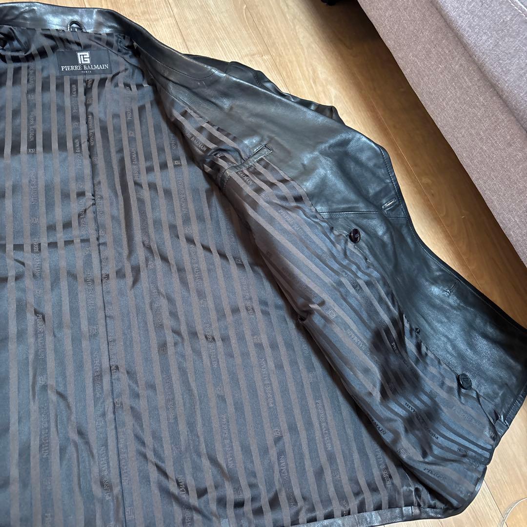 ピエールバルマン　羊革　ジャケット　Lサイズ