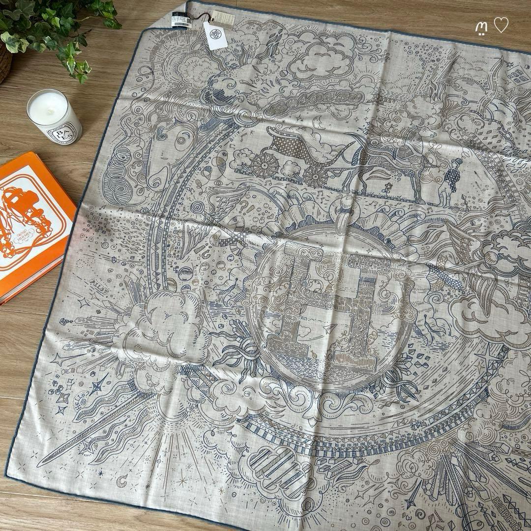 HERMESエルメス　カレH100　プリーズホールドザライン　カシシル　スカーフ