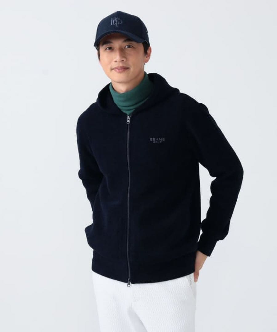 BEAMS GOLF PURPLE LABEL /パイル編み フルジップパーカー