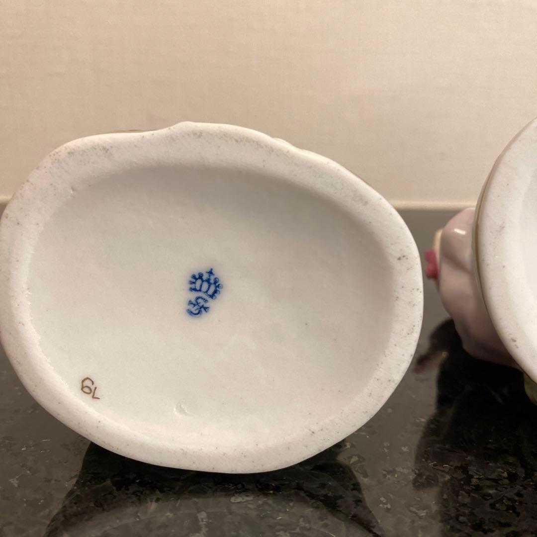 【希少♡一点物】ジッツェンドルフ　カップルと羊　磁器人形