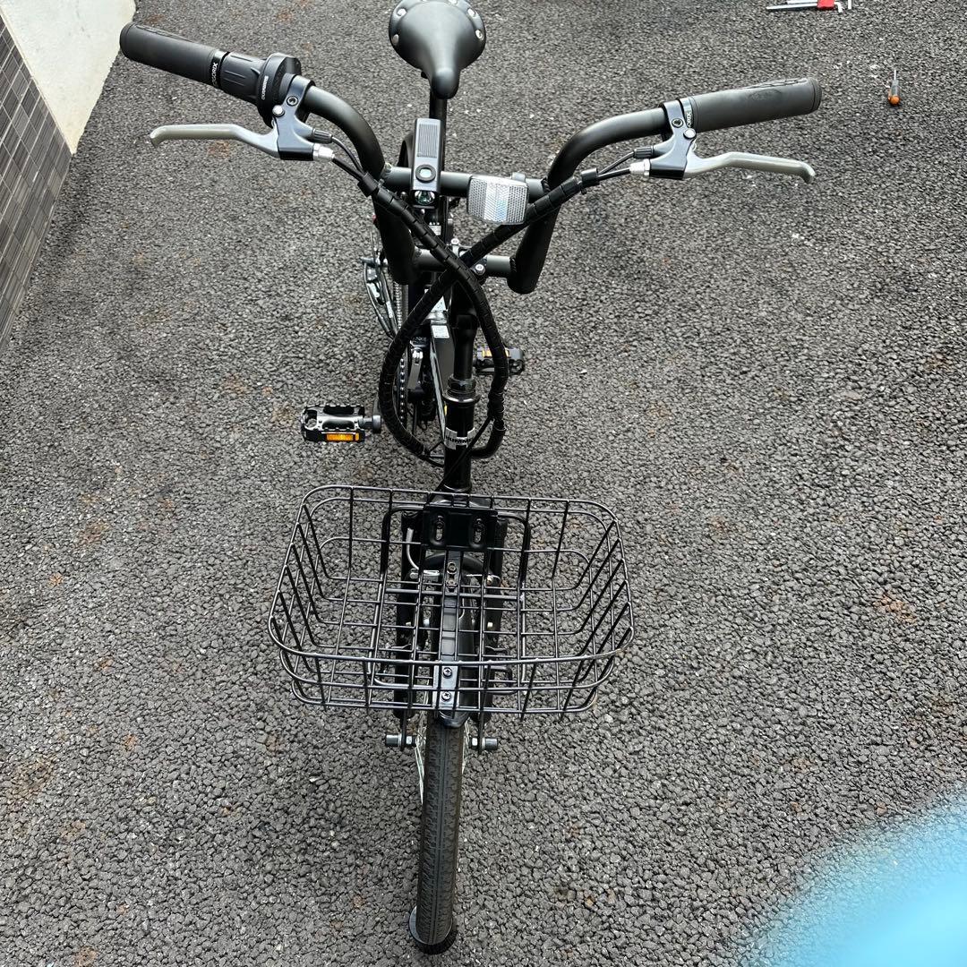 最終価格HUMMER 電動アシスト自転車 ブラック 前カゴ付き　モーター不良