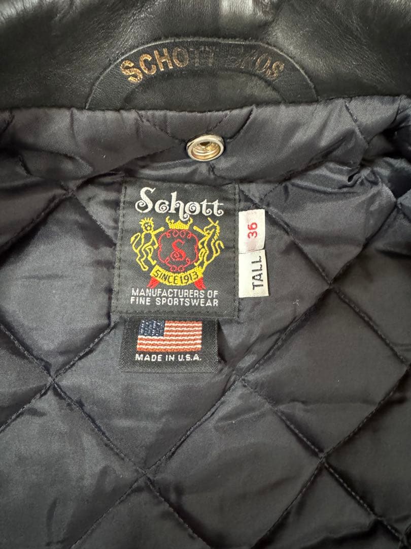 schott　613UST　ワンスター　ライダース　ダブル　レザージャケット