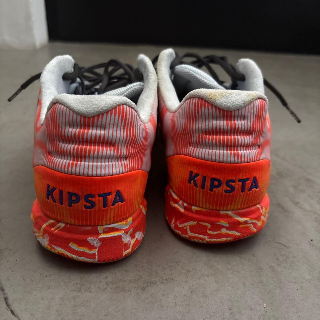 KIPSTA フットサルシューズ ホワイト/オレンジ