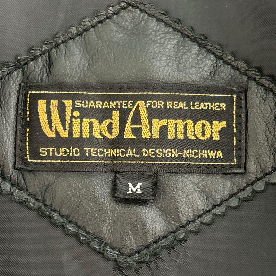 美品　WIND ARMOR 本革　レザージャケット　羊革　ブラック　Mサイズ