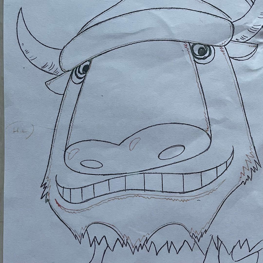 決定稿 1枚 設定資料 モトバロ 愛バイソン ルフィ 対比