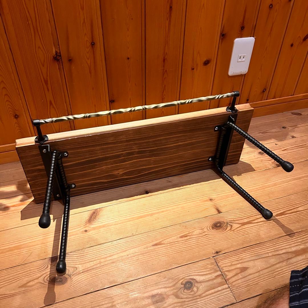 No.8 ソロテーブル アイアンミニテーブル ツイストハンガー付　ディスプレイ棚