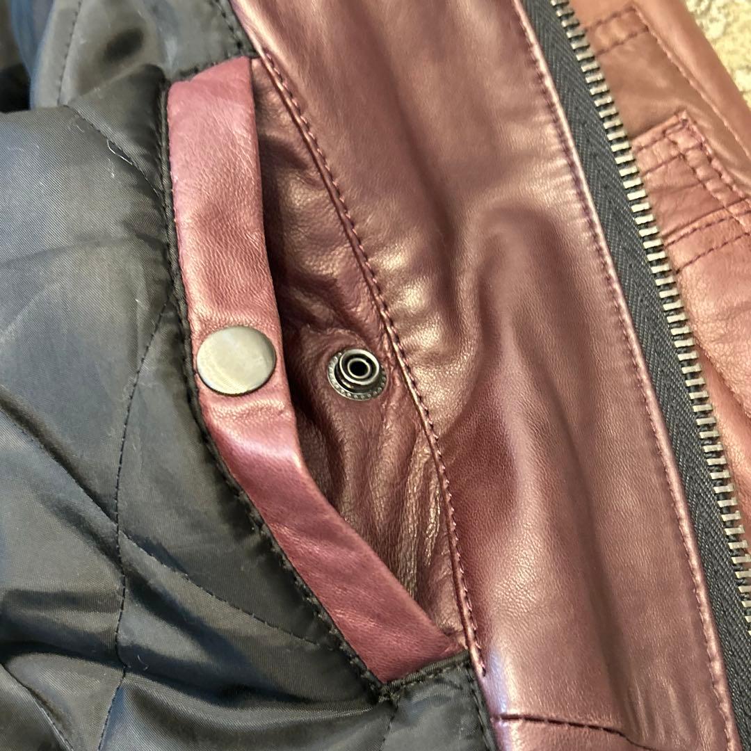 ディーゼル☆ラムレザー MA-1レザージャケットLサイズ人気サイズ　シープレザー