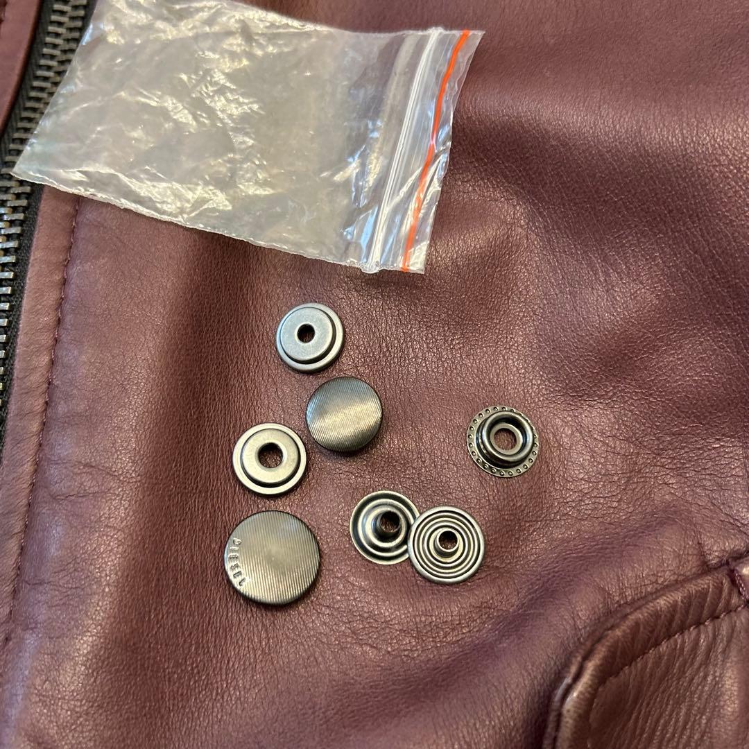 ディーゼル☆ラムレザー MA-1レザージャケットLサイズ人気サイズ　シープレザー