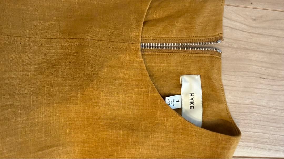 ワンピース hyke linen short sleeve maxi dress