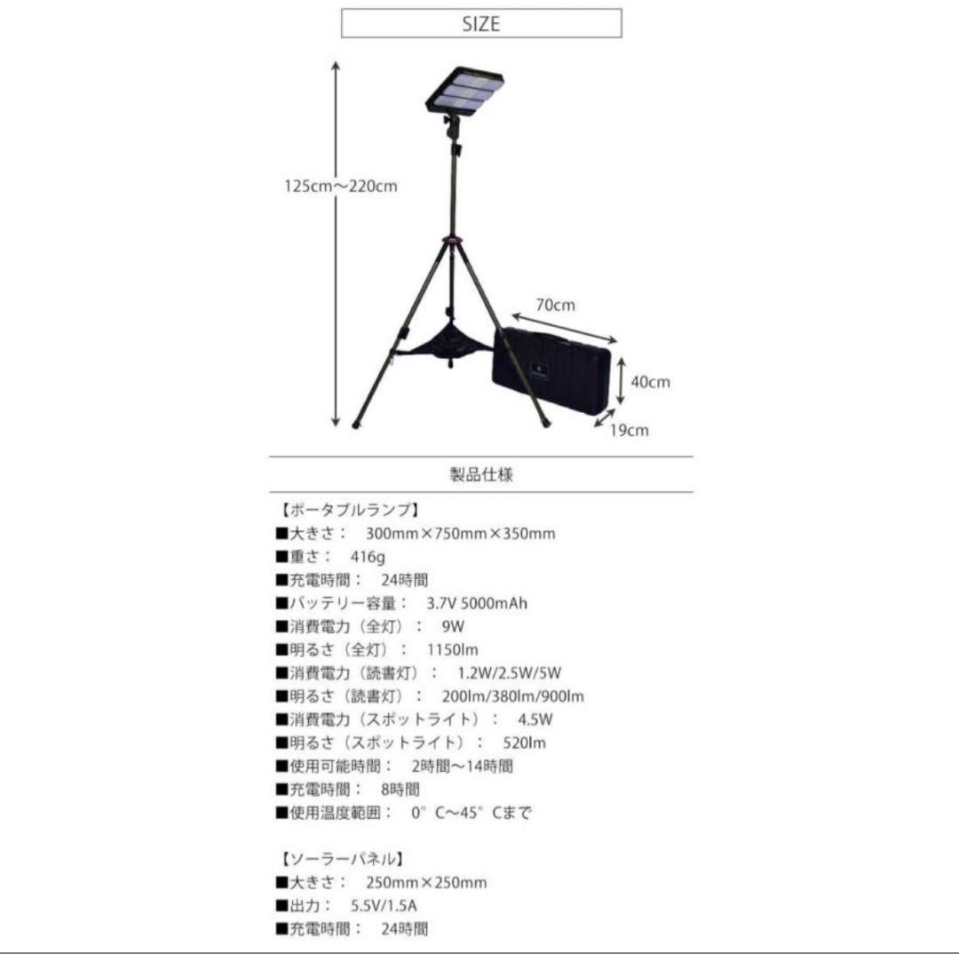 新品・未使用　ピース パーク 照明 ハイ ルーメン ソーラー ライト 大型 無骨