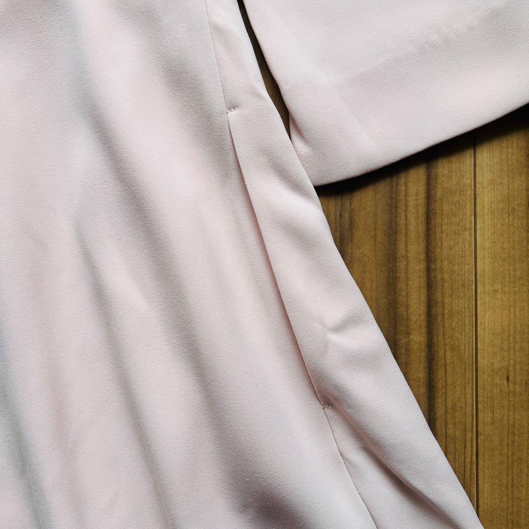 ［未使用］CELFORD アシンメトリータックドレープワンピース S