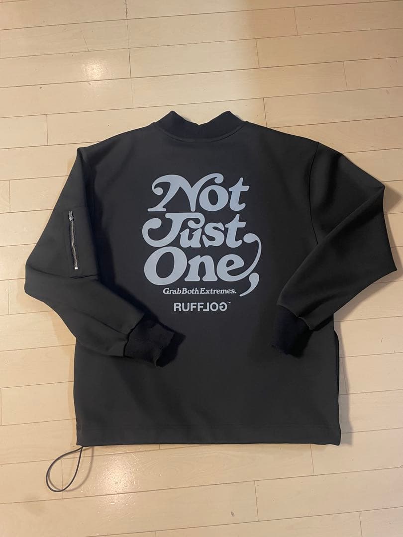 ラフロッグ　モックネック　厚手　黒