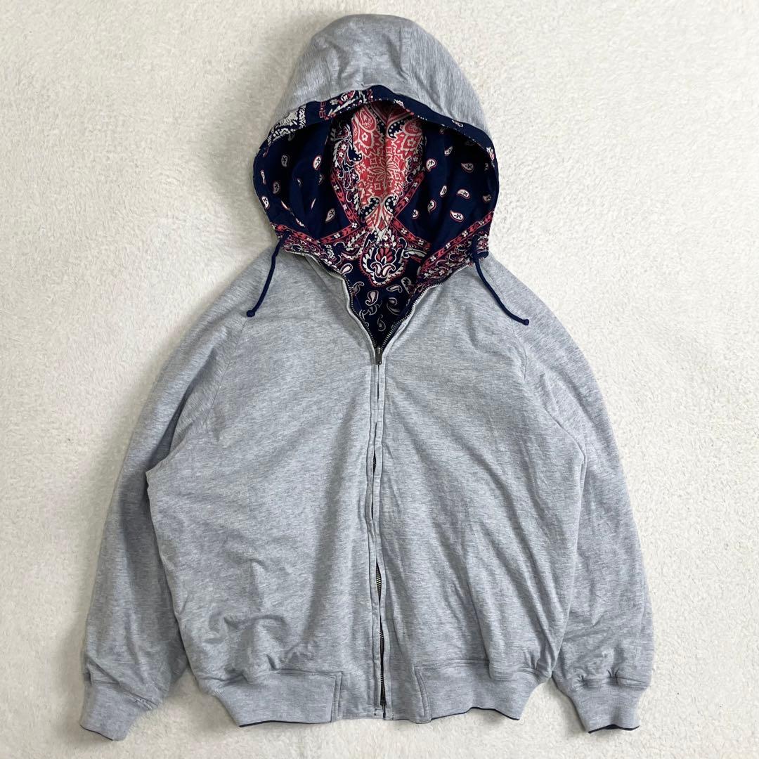 i.s. イッセイミヤケ　ツモリチサト　リバーシブルパーカー　ペイズリー柄　9