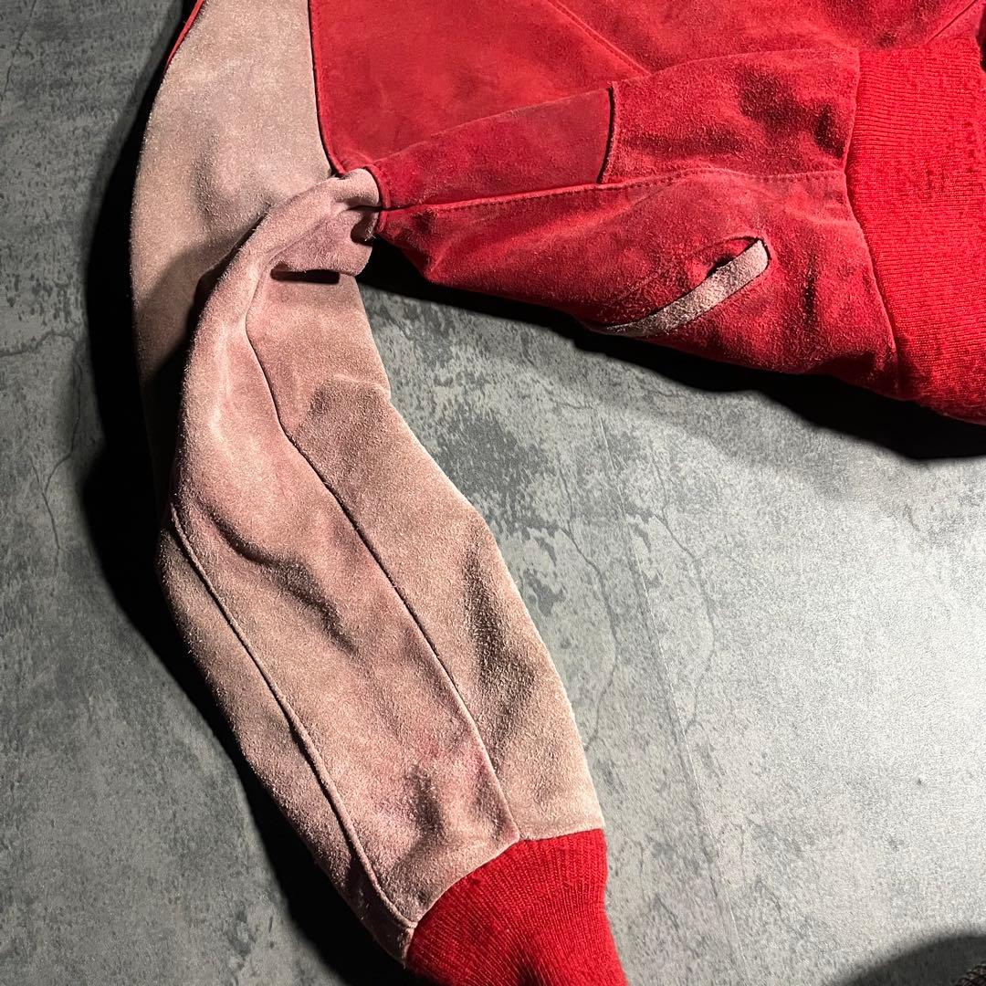 80's Schott USA製 高品質 スエード レザージャケット レアカラ