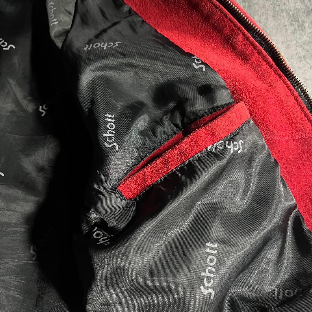 80's Schott USA製 高品質 スエード レザージャケット レアカラ