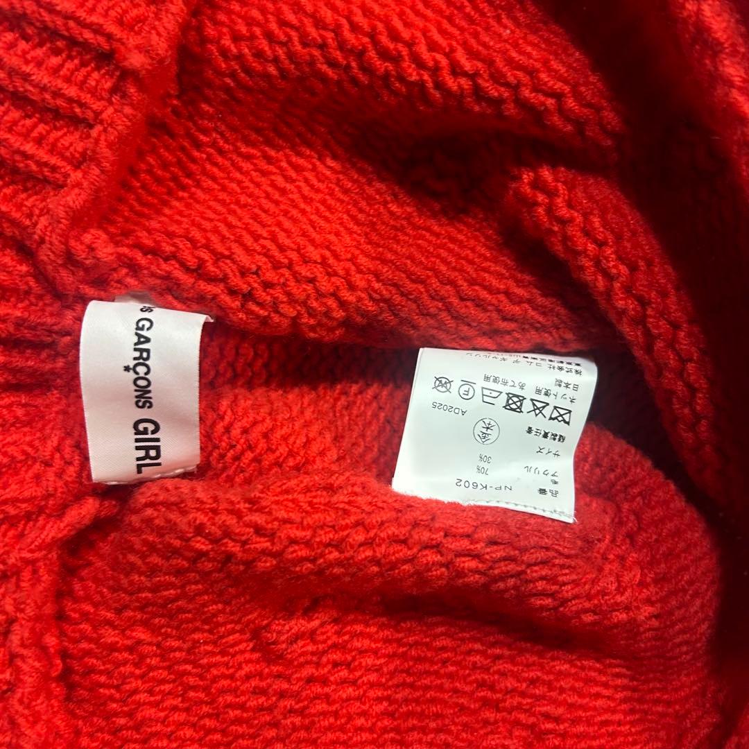25AW GIRL リボンニット帽 赤