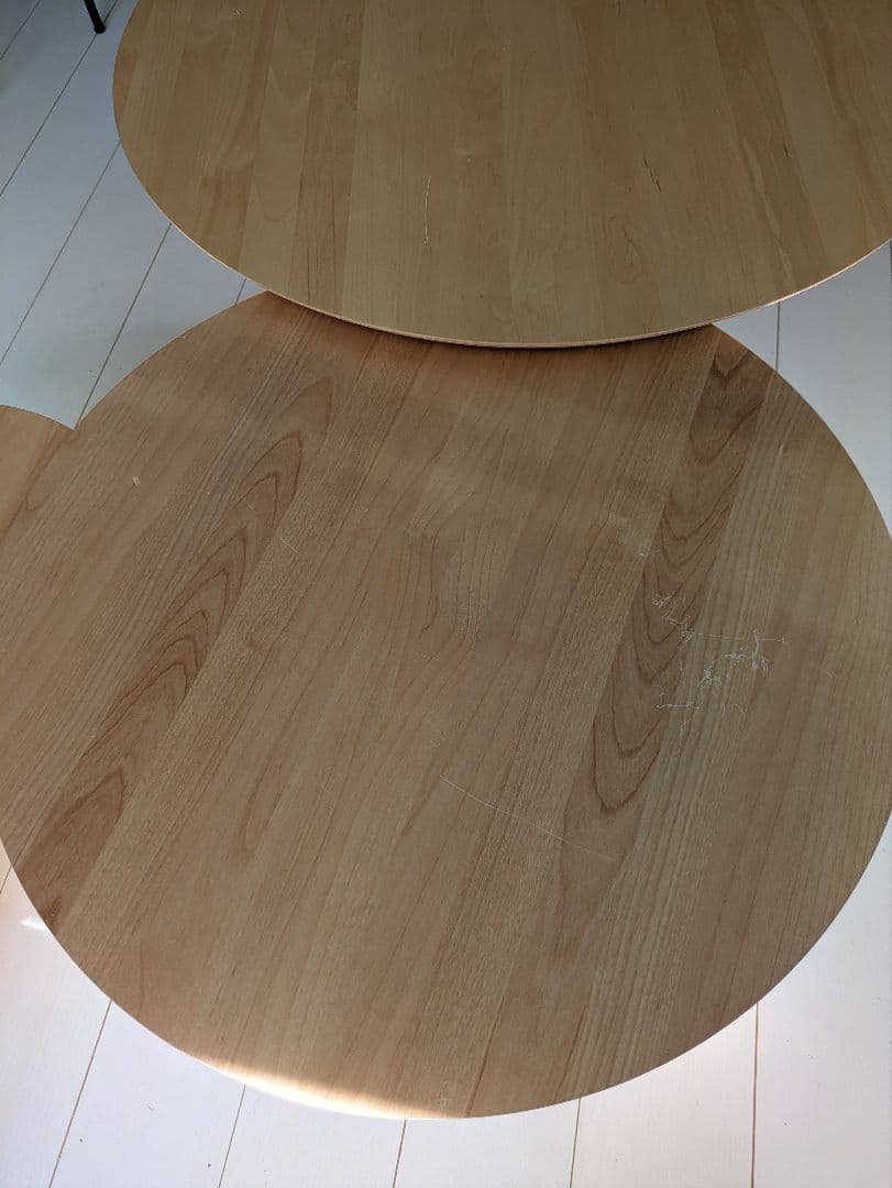 wtayer 高野木工 円形リビングテーブル 9バルーン伸張式 3枚