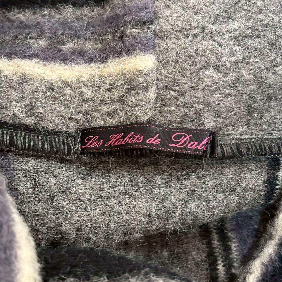 LasHabits de Dalie ポンチョ風ケープ グレー ブラック 42