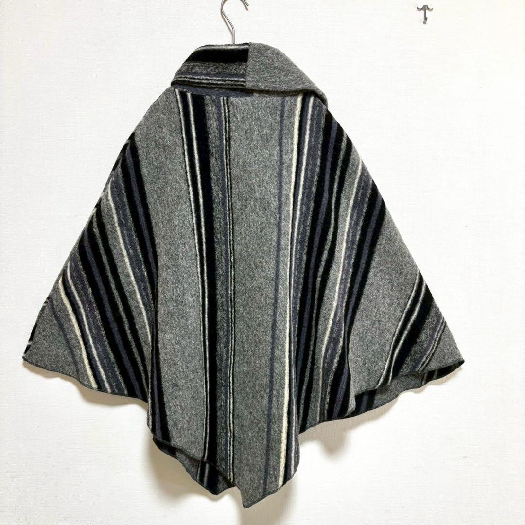 LasHabits de Dalie ポンチョ風ケープ グレー ブラック 42