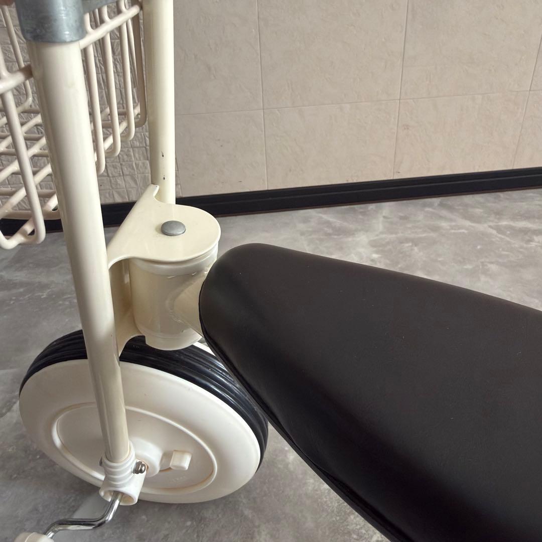 無印良品 無印 三輪車 舵取り棒付き アイボリー 白 子供