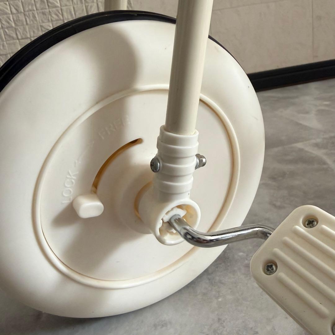 無印良品 無印 三輪車 舵取り棒付き アイボリー 白 子供