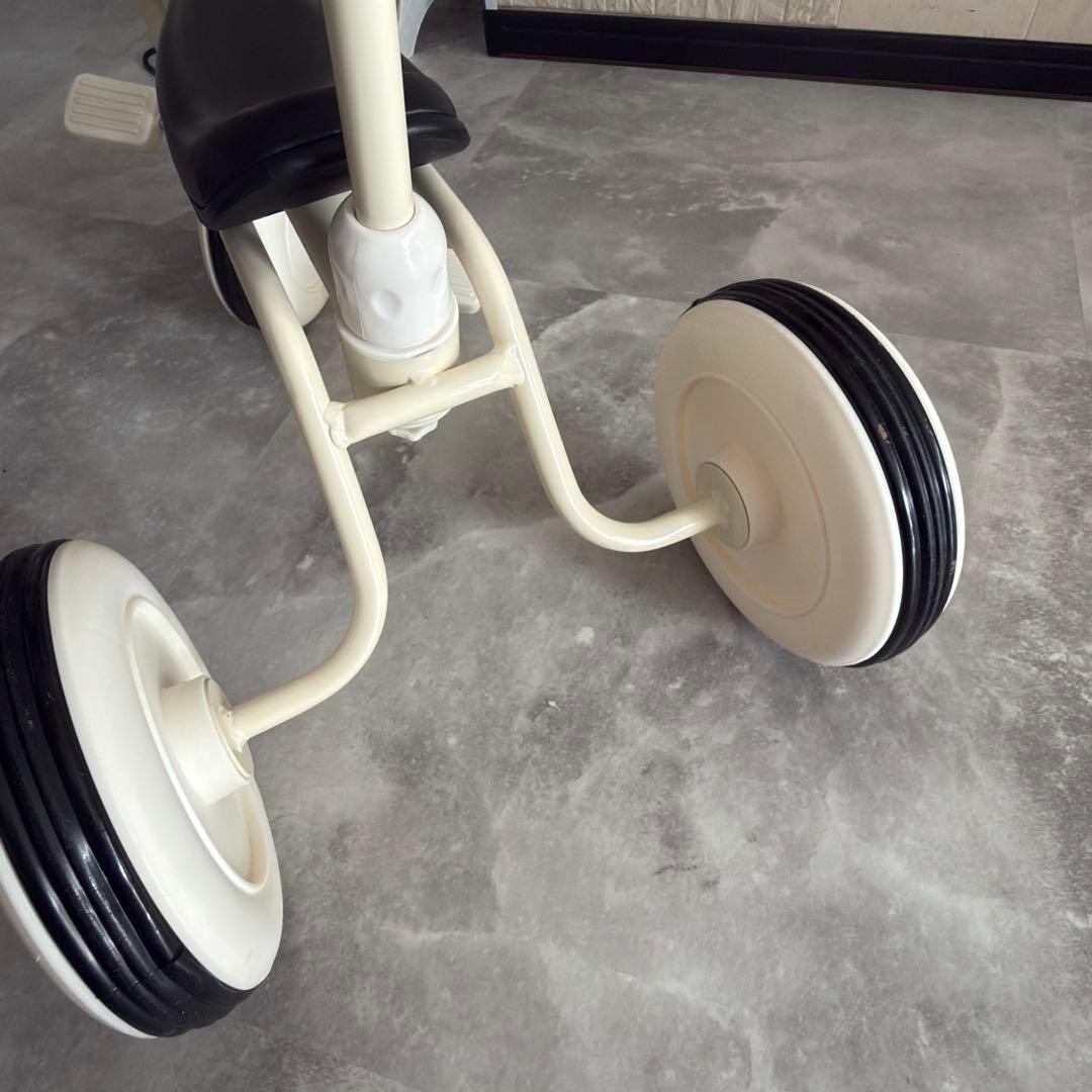 無印良品 無印 三輪車 舵取り棒付き アイボリー 白 子供