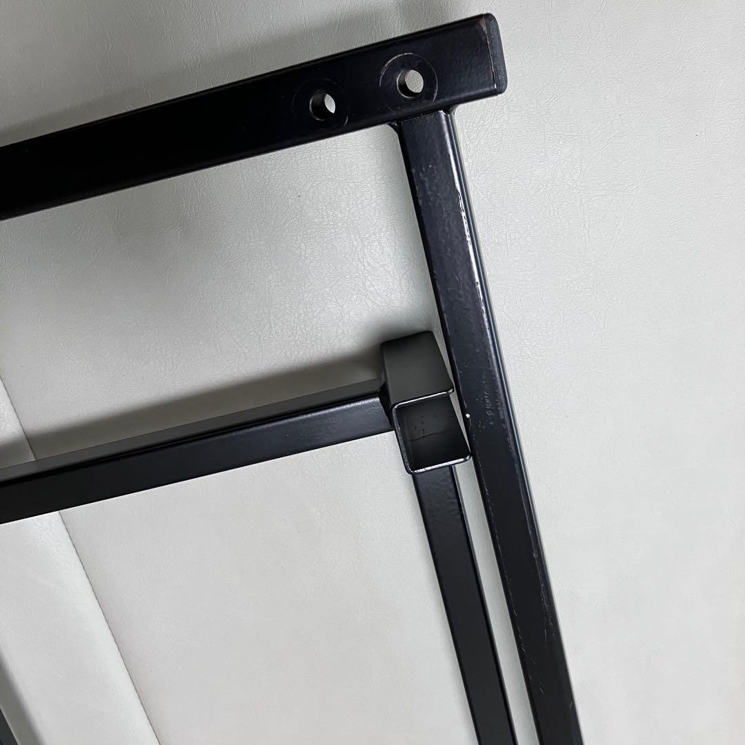 【手渡し可】ニトリ パイプベッド バジーナ シングル　コンセント付き　ブラック