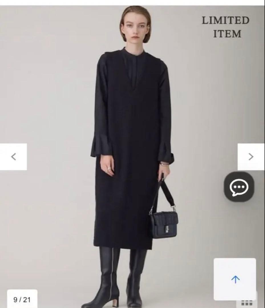 iCB Vネック　ロングワンピース Sサイズ