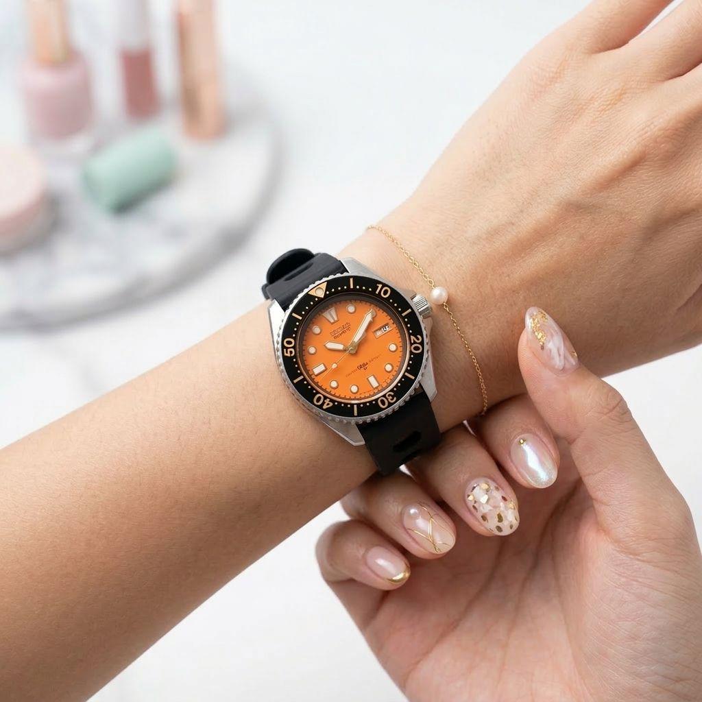 【美品・稼働】SEIKO セイコー ダイバー 150m オレンジ文字盤 レトロ