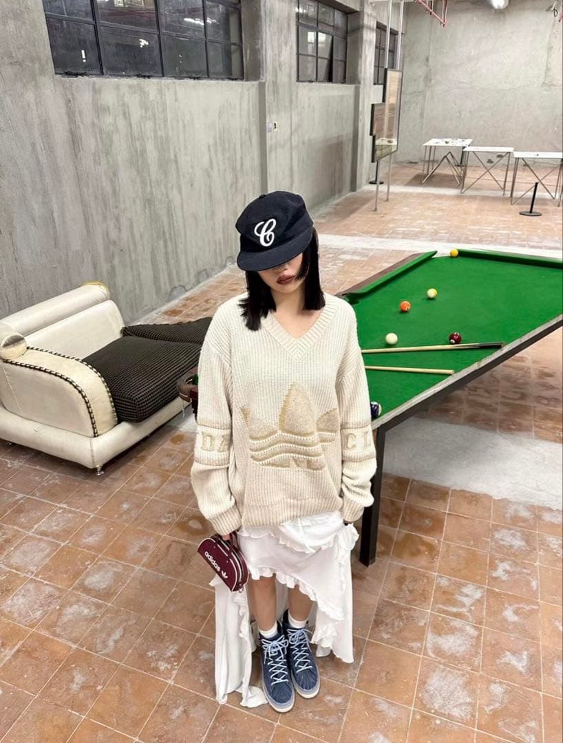 新品2XL Adidas CLOT BY EDISON長袖ニット IK2975